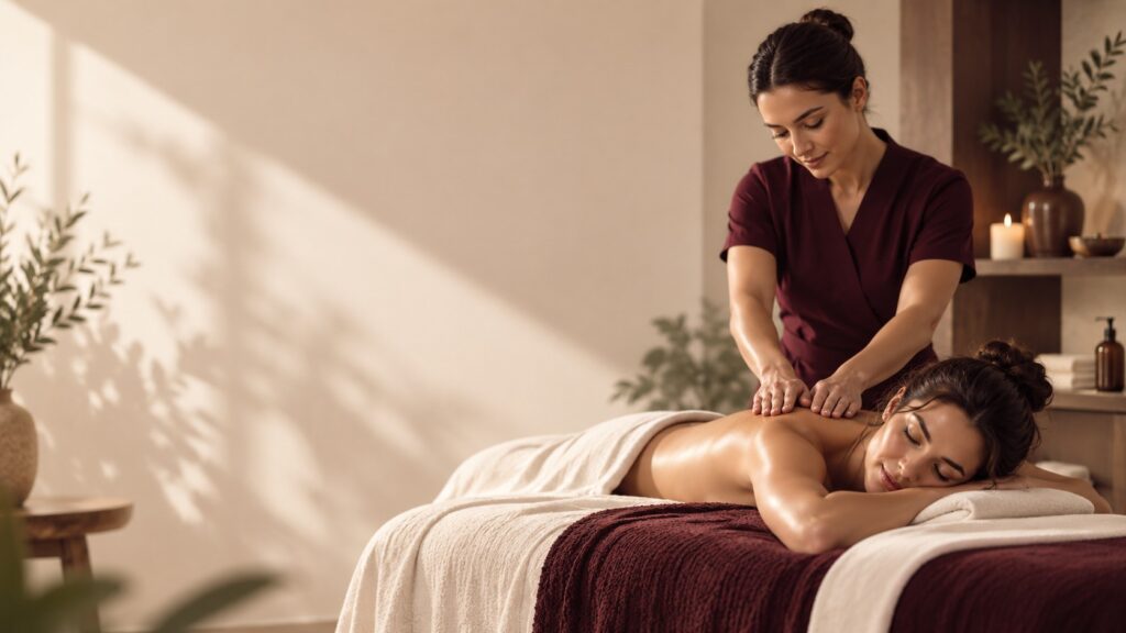 serene burgundy spa massage retreat massage therapy